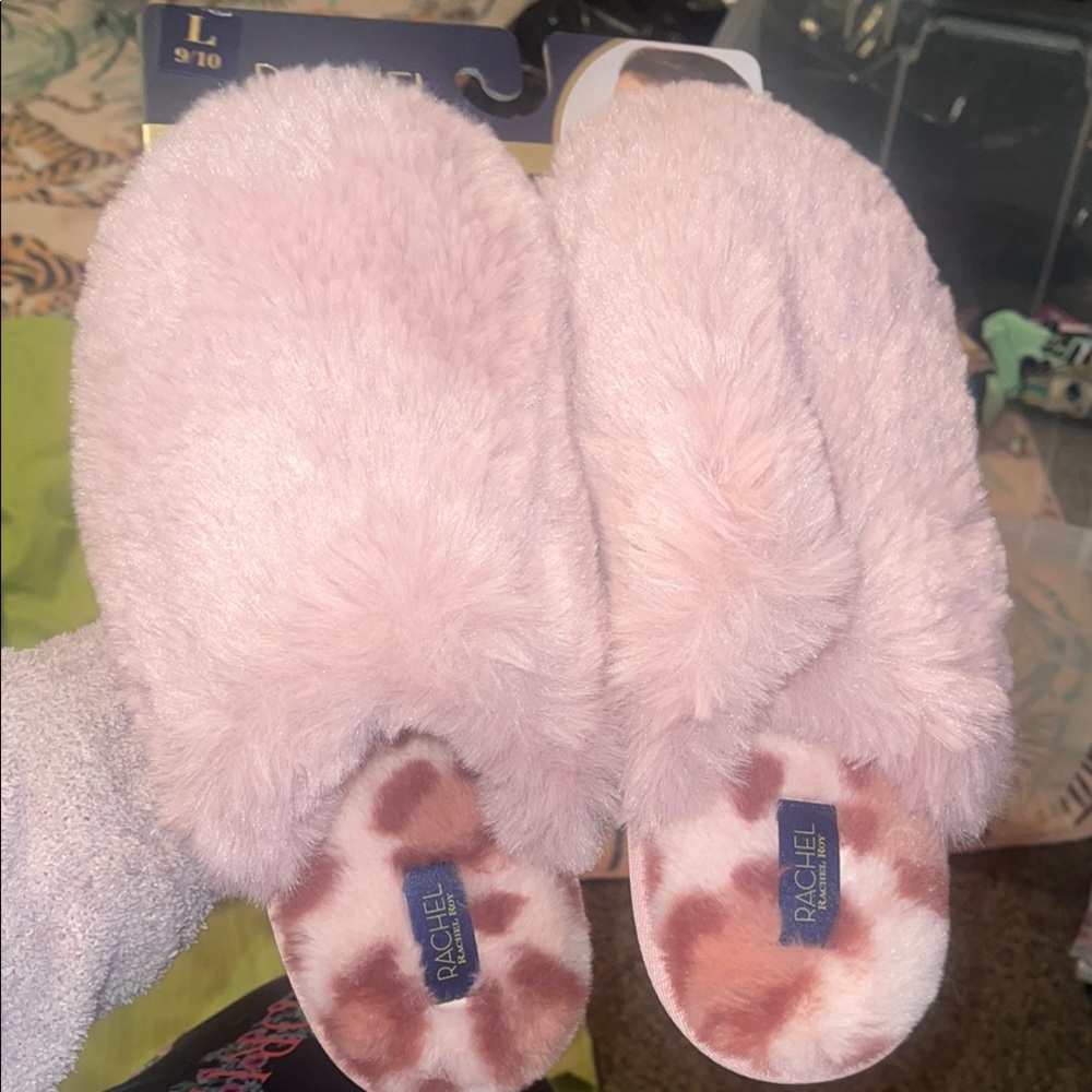 Rachel Plush Pink Slippers